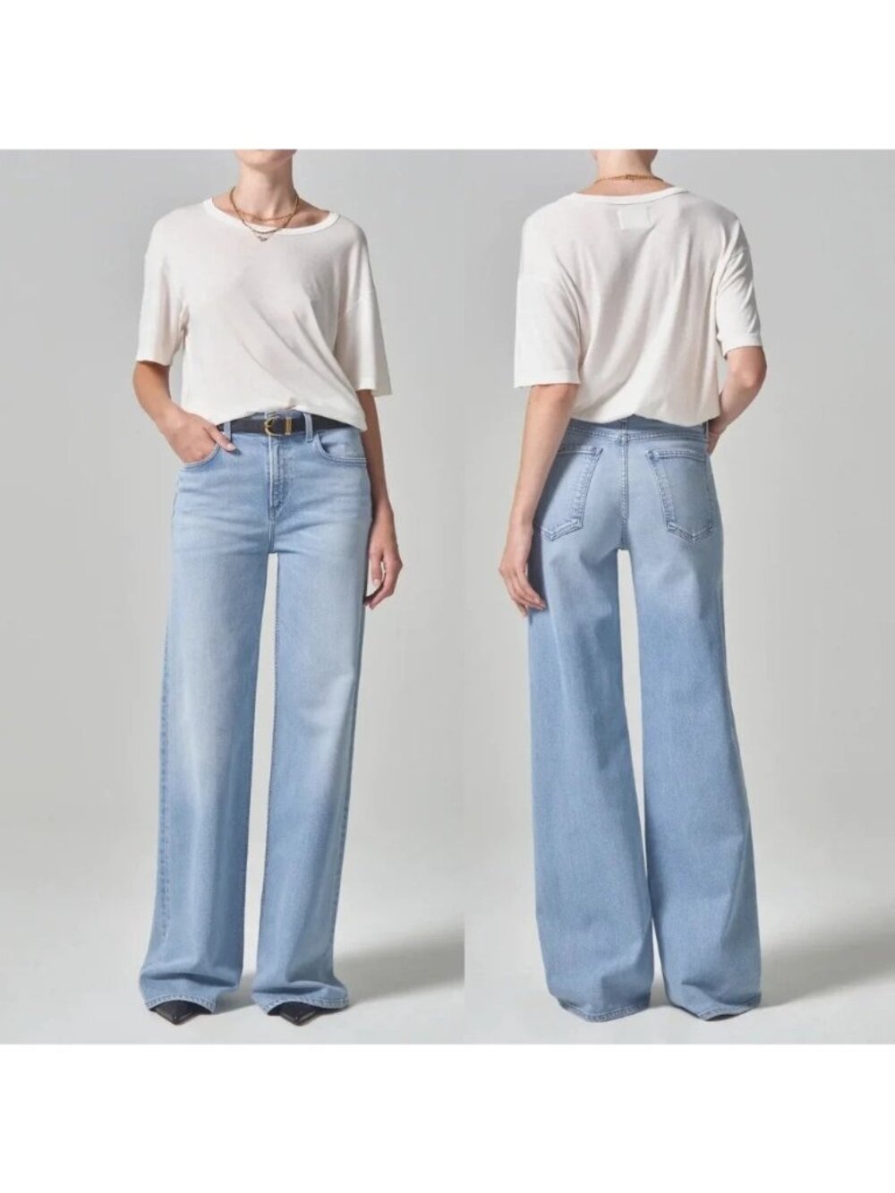 Citizens of Humanity Loli Mid Rise Wide Leg Jeans 2084B-1573 Womens Size 28